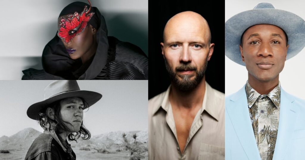 Bilde av Grace Jones, Fay Wildhagen, Sivert Høyem og Aloe Blacc