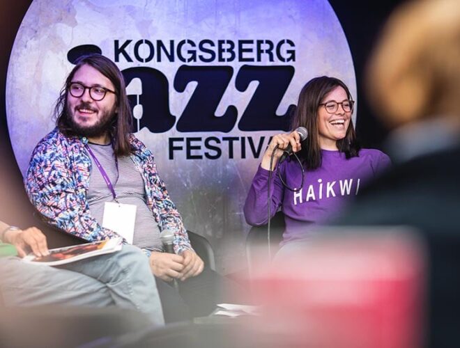 Bilde av Filip Roshauw og Anja Lauvdal på Kongsberg Jazzfestival