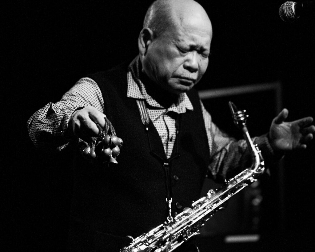 Bilde av Akira Sakata på Kongsberg Jazzfestival