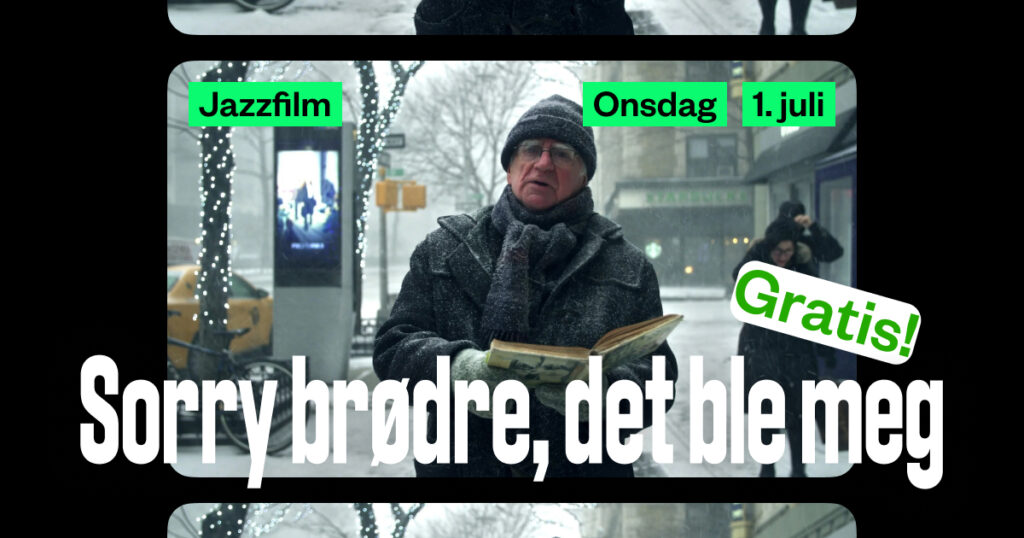 Bilde fra filmen Sorry brødre, det ble meg på Kongsberg Jazzfestival 2026