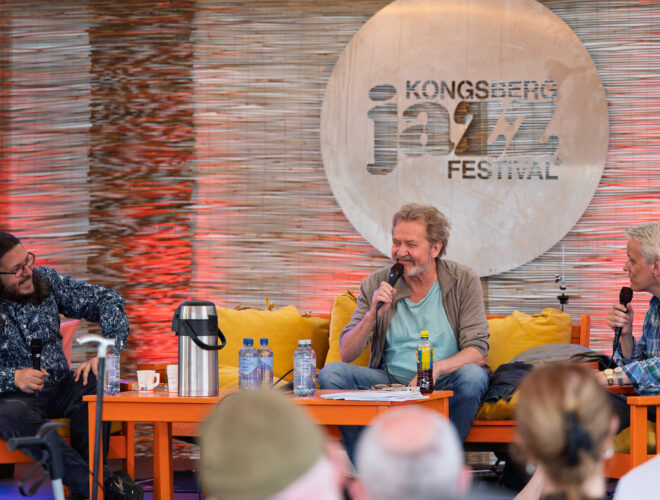 Bilde fra Jazzprat med Nils Petter Molvær, Kongsberg Jazzfestival, 2025